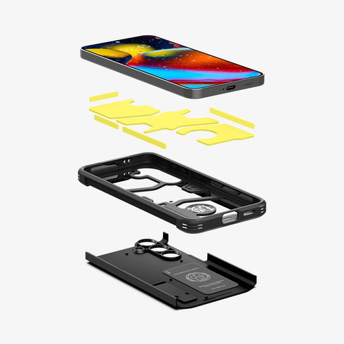 ACS07300 - Galaxy S24 Ultra Case Tough Armor in Black showing the back